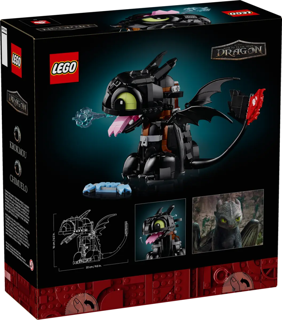 A box of lego dragon