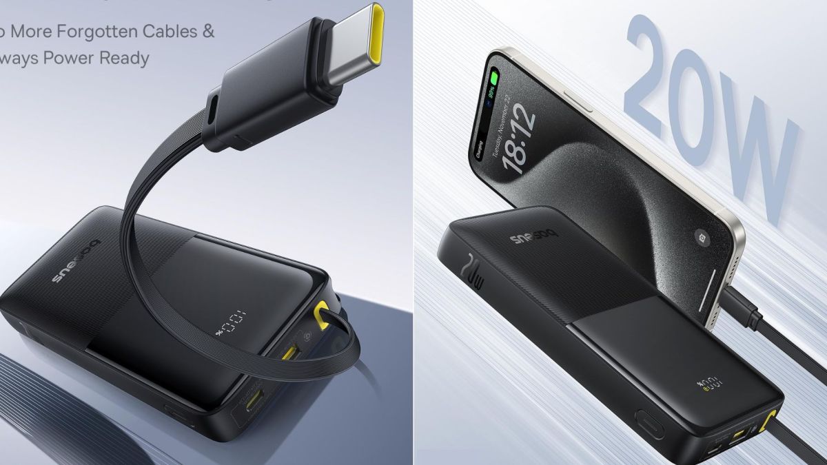 Image showing renders of Baseus' 10,000mAh power bank.