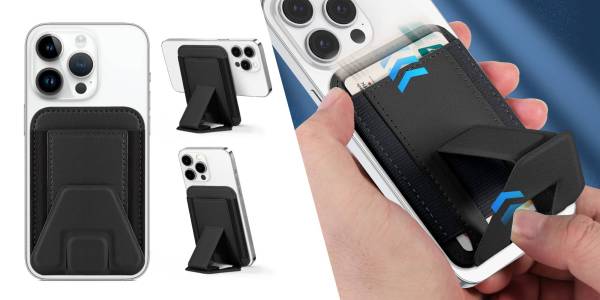 A cell phone with a card holder